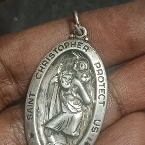 Saint Christopher Silver Pendant
